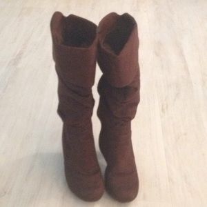 Heeled Faux Suede Boot